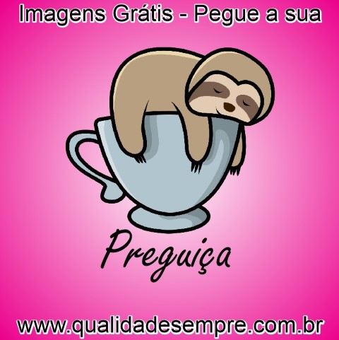 Imagens Grátis - Animais com a Letra "P" - Preguiça - www.qualidadesempre.com.br