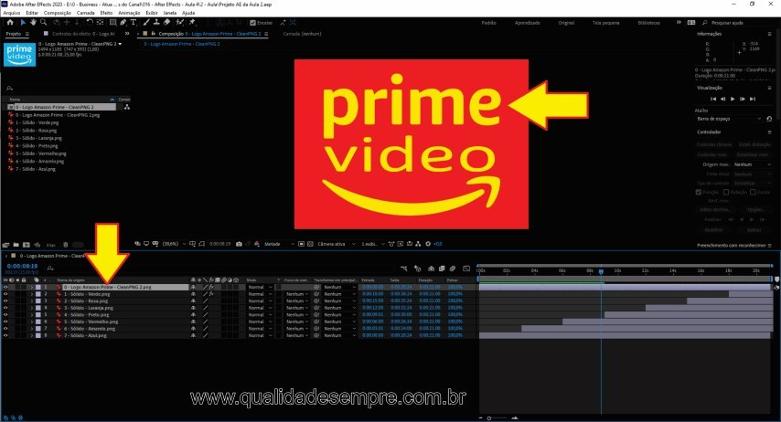 Aprenda como trocar a cor de um PNG no After Effects - www.QualiadeSempre.com.br