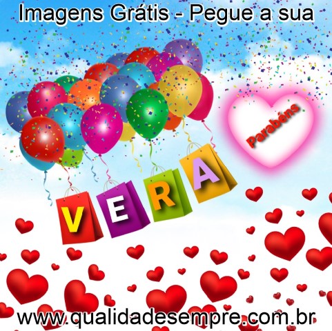Imagens Grátis - Feliz Aniversário com a Letra "V" - www.qualidadesempre.com.br