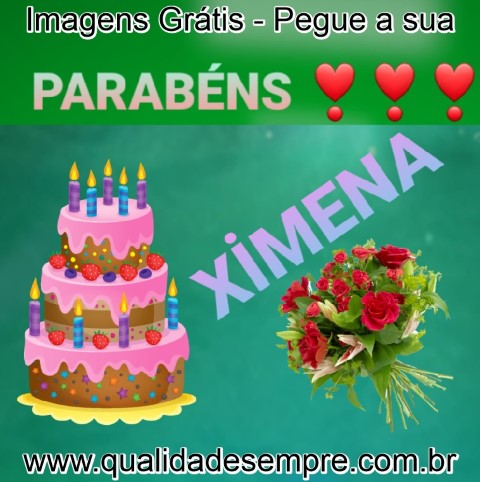 Imagens Grátis - Feliz Aniversário - com a letra "X" - www.qualidadesempre.com.br