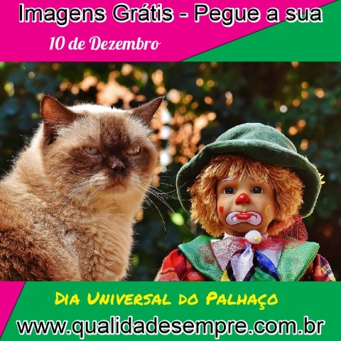 Imagens Grátis - Dia Universal do Palhaço - 10 de Dezembro- www.qualidadesempre.com.br