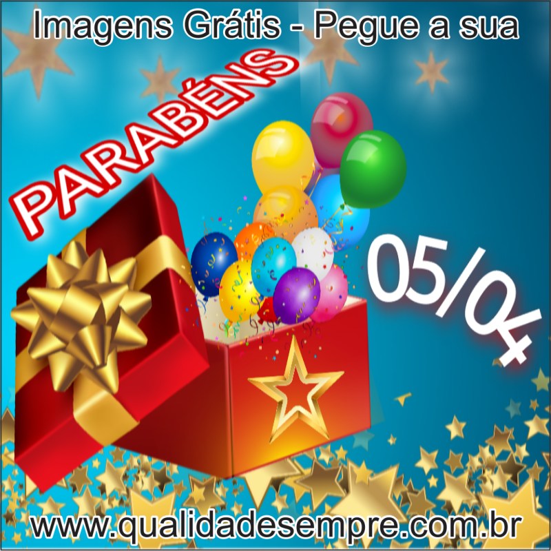 Imagens Grátis - Feliz Aniversário Dias de Abril - www.qualidadesempre.com.br