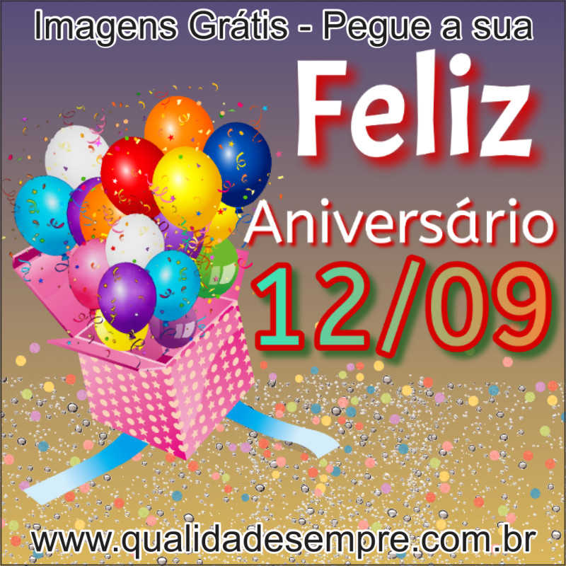 Imagens Grátis - Feliz Aniversário Dias de Setembro - www.qualidadesempre.com.br