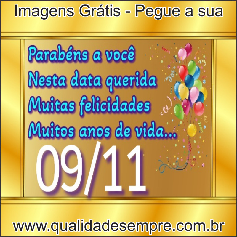Imagens Grátis - Feliz Aniversário Dias de Novembro - www.qualidadesempre.com.br