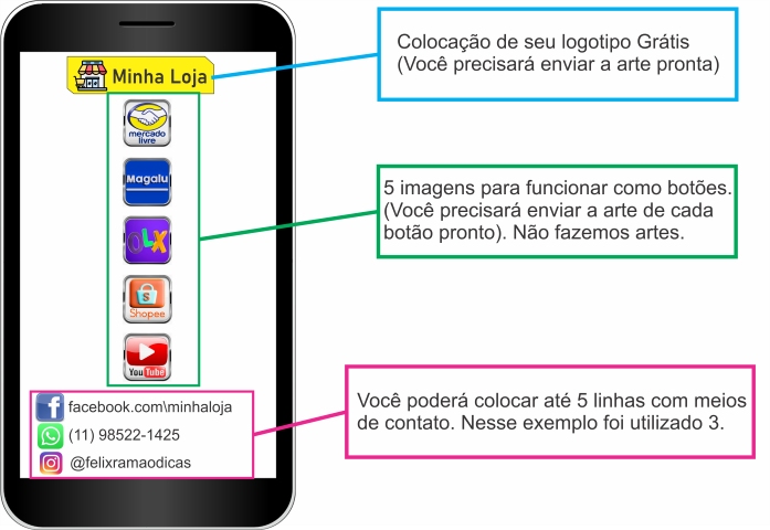 5 links + Imagens + Texto de Graça para usar no Instagram, TikTok, Whatsapp - http://qualidadesempre.com.br